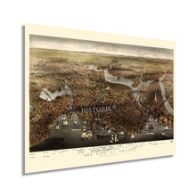 Load image into Gallery viewer, Digitally Restored and Enhanced 1873 Boston Massachusetts Map - Old Boston Map of Massachusetts Wall Art - History Map of the City of Boston MA Poster