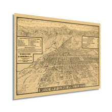 Cargar imagen en el visor de la galería, Digitally Restored and Enhanced 1909 Map of Colorado Springs - Vintage Map of Colorado Springs Wall Art Decor Print Poster - Panoramic Birds Eye View of Colorado Springs with Points of Interest