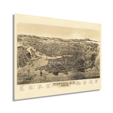 Load image into Gallery viewer, Digitally Restored and Enhanced 1889 Victoria BC Canada Map Poster - Vintage Victoria British Columbia Map of Canada - History Map of Victoria Canada Wall Art - Birds Eye View of Victoria BC Canada Poster