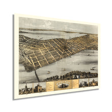 Load image into Gallery viewer, Digitally Restored and Enhanced 1867 Madison Wisconsin Map - Vintage Map of Madison Wisconsin Wall Art - Old Madison Wisconsin Map - Historic Madison Poster - Bird's Eye View of Madison WI Map