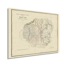 Cargar imagen en el visor de la galería, Digitally Restored and Enhanced 1903 Kauai Map - Vintage Kauai Wall Art - Historic Kauai Poster Print - Old Kauai Hawaii Map Territory Survey - Restored Wall Art Kauai Hawaiian Islands