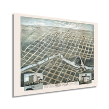 Load image into Gallery viewer, Digitally Restored and Enhanced 1881 Sioux Falls South Dakota Map - Vintage Sioux Falls Wall Art - Old Sioux Falls Map Poster - Historic Sioux Falls Minnehaha County South Dakota Map Print