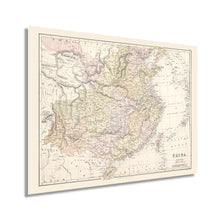 Load image into Gallery viewer, Digitally Restored and Enhanced 1885 China Map - Vintage Map of China Poster - Old Shanghai Map - History Map of Beijing - Historic Poster Map of China Wall Art - People's Republic of China Map Print