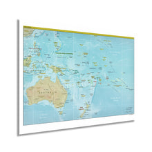 Load image into Gallery viewer, 2021 Oceania Map - Map of Oceania Region Wall Art Print - Oceania Map Poster