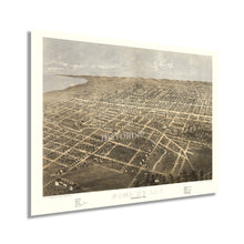 Load image into Gallery viewer, Digitally Restored and Enhanced 1867 Fond Du Lac Wisconsin Map - Fond Du Lac Wall Art - History Map of Wisconsin Poster - Old Fond Du Lac Map