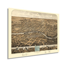 Load image into Gallery viewer, Digitally Restored and Enhanced 1866 South Bend Indiana Map Poster - Vintage South Bend City Map of Indiana - History Map of South Bend Wall Art