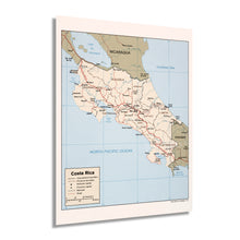Cargar imagen en el visor de la galería, Digitally Restored and Enhanced 1987 Costa Rica Map Poster - Vintage Wall Map of Costa Rica Wall Art - Old Map of San Jose Costa Rica Central America - Restored Costa Rica History Map Print