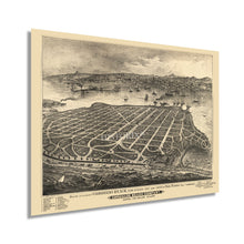 Cargar imagen en el visor de la galería, Digitally Restored and Enhanced 1880 Coronado California Map Poster - Old Coronado Beach San Diego Map of California - History Map of Coronado CA