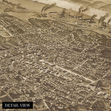 Load image into Gallery viewer, Digitally Restored and Enhanced 1886 Map of Chattanooga Tennessee - Vintage Chattanooga Hamilton County Map of Tennessee - Old Chattanooga Map Poster - Restored Bird's Eye View of Chattanooga Wall Art