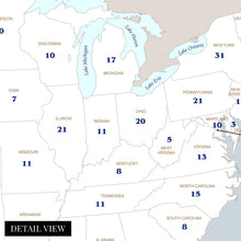 Load image into Gallery viewer, Digitally Restored and Enhanced 2008 United States Electoral College Votes by State Map Poster - Electoral College Poster - Electoral Map Poster - Presidents of the United States Poster Election Map