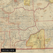 Load image into Gallery viewer, Digitally Restored and Enhanced 1897 Montana Map Poster - Vintage Montana Poster - Old State Map of Montana Wall Art - Billings Montana Map History