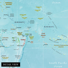 Load image into Gallery viewer, 2021 Oceania Map - Map of Oceania Region Wall Art Print - Oceania Map Poster