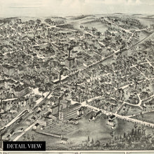 Load image into Gallery viewer, Digitally Restored and Enhanced 1888 Westborough Massachusetts Map - History Map of Westborough MA Wall Art - Old Westborough Worcester County Wall Map