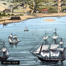 Load image into Gallery viewer, Digitally Restored and Enhanced 1884 San Francisco Map Art - View of Vintage San Francisco, formerly Yerba Buena in 1846-1847 - Vintage Map Wall Art - Bay Area Map Art - SF Poster - SF Map