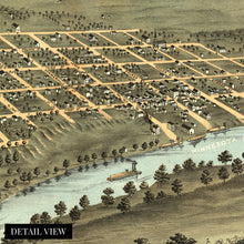 Cargar imagen en el visor de la galería, Digitally Restored and Enhanced 1869 Shakopee Minnesota Map Poster - Shakopee City Map of Scott County Minnesota - History Map of Shakopee Wall Art