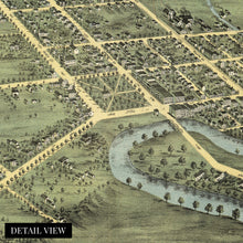 Load image into Gallery viewer, Digitally Restored and Enhanced 1870 Warren Ohio Map Poster - Old Map of Warren Ohio Wall Art - Warren OH Trumbull County Ohio Wall Map History