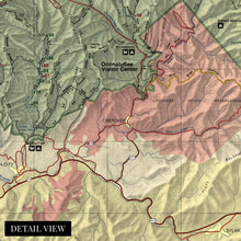 Load image into Gallery viewer, Digitally Restored and Enhanced 1990 Great Smoky Mountains Trail Map Poster - Smoky Mountains Map - Appalachian Trail Poster - North Carolina Poster - Tennessee Poster - Smoky Mountains Poster