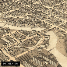 Load image into Gallery viewer, Digitally Restored and Enhanced 1874 South Bend Indiana Map - Old South Bend St Joseph County Indiana Wall Art - History Map of South Bend City IN Poster