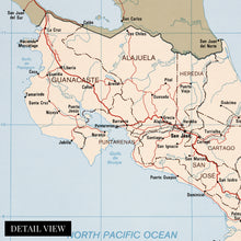 Cargar imagen en el visor de la galería, Digitally Restored and Enhanced 1987 Costa Rica Map Poster - Vintage Wall Map of Costa Rica Wall Art - Old Map of San Jose Costa Rica Central America - Restored Costa Rica History Map Print