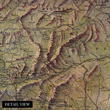 Cargar imagen en el visor de la galería, Digitally Restored and Enhanced 1917 Western North Carolina Map Print - Land of the Sky Poster - Blue Ridge and Great Smoky Mountains Asheville NC Map
