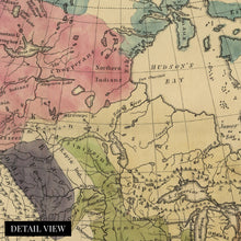 Load image into Gallery viewer, Digitally Restored and Enhanced 1836 Native American History Map - Vintage North America Map of Indian Tribes - North American Indian Tribes Map