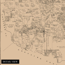 Load image into Gallery viewer, Digitally Restored and Enhanced 1881 Nacogdoches County Texas Map - Nacogdoches Texas Map - Nacogdoches History Map of Texas - Nacogdoches County Wall Art
