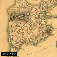 Load image into Gallery viewer, 1777 Map of Boston Massachusetts - Map of Boston Wall Art Poster - Old Map Plan of the Town of Boston MA Poster