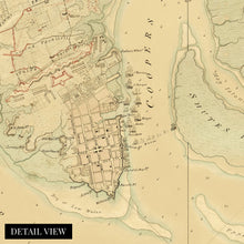 Load image into Gallery viewer, Digitally Restored and Enhanced 1780 Map of the Investiture of Charleston South Carolina by the English Army - Vintage Map Wall Art - Charleston History Map Showing The Position of Each Corps