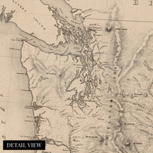 Load image into Gallery viewer, Digitally Restored and Enhanced 1859 State of Oregon and Washington Territory Map - Vintage Pacific Northwest Wall Art - Pacific Northwest Decor - Pacific Northwest Map Poster - Northwest US Map