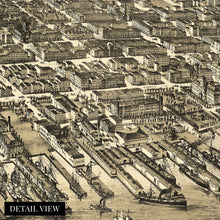 Load image into Gallery viewer, 1881 Hoboken New Jersey Map Poster - Old Hoboken NJ Wall Art Map - History Wall Art Map of Hoboken City NJ