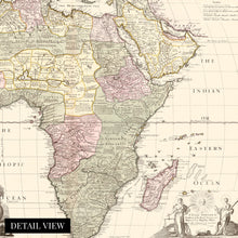 Cargar imagen en el visor de la galería, Digitally Restored and Enhanced 1725 Africa Map - Vintage Map of Africa Poster - Old Poster of Africa Wall Art - Vintage Africa Map - Shows Boundaries Rivers Forests and Settlements