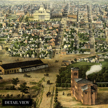 Load image into Gallery viewer, Digitally Restored and Enhanced 1867 Columbus Ohio Map Poster - Vintage Map of Columbus Ohio Wall Art - Old Columbus Map - Historic Columbus Poster Viewed from Capital University