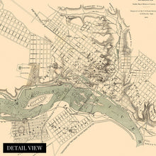 Load image into Gallery viewer, Digitally Restored and Enhanced 1864 Richmond Virginia Map - Vintage Richmond Map Wall Art - Historic Map of Richmond VA Poster - Old Richmond Map - City of Richmond VA Map Print