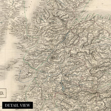 Load image into Gallery viewer, Digitally Restored and Enhanced 1855 Map of Scotland - Vintage Scotland Poster - Historic Map of Edinburgh Scotland - History Map of Glasgow Scotland Wall Art - Old Scotland United Kingdom Map
