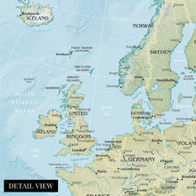 Load image into Gallery viewer, Digitally Restored and Enhanced 2021 Europe Map - Wall Map of Europe Poster - Europe Wall Art - Poster Map of Europe - Europe Map Wall Art - Giant Map of Europe