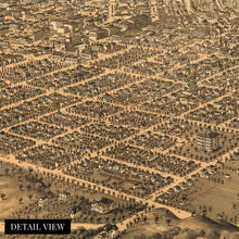 Load image into Gallery viewer, 1874 Kalamazoo Michigan Map - Old Map of Michigan - History Map of Kalamazoo Michigan - Bird's Eye View of Kalamazoo Michigan Wall Art Poster