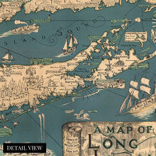 Load image into Gallery viewer, Digitally Restored and Enhanced 1933 Long Island NY Map - Vintage Map of Long Island Wall Art - Old Long Island Sound Map - History Map of New York Poster - Historic State of New York Map Poster
