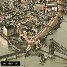 Load image into Gallery viewer, Digitally Restored and Enhanced 1902 Pittsburgh Pennsylvania Map Poster - Vintage Pittsburgh Map Art - Panoramic Bird's Eye View of Pittsburgh Wall Art - Map of Pittsburgh City PA Wall Decor