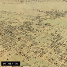 Load image into Gallery viewer, Digitally Restored and Enhanced 1901 Bakersfield California Map Poster - Bakersfield CA Map Wall Art - Bakersfield Kern County California Wall Map History