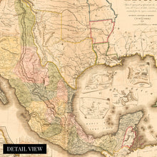Load image into Gallery viewer, Digitally Restored and Enhanced 1847 Mexico Map Poster - Vintage Map of Mexico States - Mapa de Mexico Wall Art - Mapa de Los Estados Unidos de Mejico Definido por las Varias Actas del Congreso