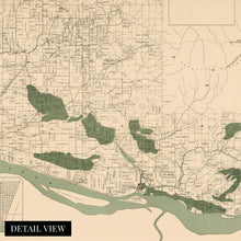 Load image into Gallery viewer, Digitally Restored and Enhanced 1888 Clark County Washington Map Poster - Vintage Vancouver Washington Map Clark County Wall Art - Old Clark County WA Territory Map with Landowner Names and Data
