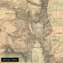Load image into Gallery viewer, Digitally Restored and Enhanced 1862 Colorado Territory Map - Vintage Map of Colorado Wall Art - Old Colorado Map Poster - Historic Colorado Wall Map Embracing The Central Gold Region