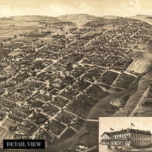 Load image into Gallery viewer, Digitally Restored and Enhanced 1885 Tallahassee Florida Map Poster - Vintage Map of Tallahassee Poster - Old Tallahassee Map - Historic Tallahassee Wall Art - View of Tallahassee FL Leon County