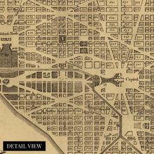 Cargar imagen en el visor de la galería, Digitally Restored and Enhanced 1792 Washington DC Map Print - Vintage Plan of the City of Washington Territory of Columbia - Old Washington DC Wall Art