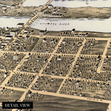 Load image into Gallery viewer, Digitally Restored and Enhanced 1869 Batavia Illinois Map - Old Map of Batavia IL Wall Art Poster - Batavia City Kane County State of Illinois Map History