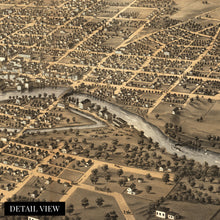 Load image into Gallery viewer, Digitally Restored and Enhanced 1866 South Bend Indiana Map Poster - Vintage South Bend City Map of Indiana - History Map of South Bend Wall Art