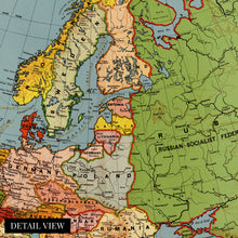 Cargar imagen en el visor de la galería, Digitally Restored and Enhanced 1925 Map of Europe - Vintage Map Europe Wall Art - Bacon's Standard Map of Europe Poster - Vintage Europe Map Poster - Europe Decor Poster Map of Europe