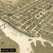 Load image into Gallery viewer, Digitally Restored and Enhanced 1905 Map of Salem Oregon - Vintage Map Salem Oregon Wall Art - Salem Oregon Map Population: 14,768 Showing State House of Oregon and Marion County Courthouse