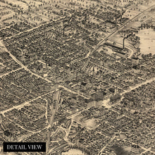 Load image into Gallery viewer, Digitally Restored and Enhanced 1899 Pittsfield Massachusetts Map - Old Map of Pittsfield MA Wall Art - Bird's Eye View Map of Pittsfield City MA Poster