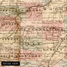 Load image into Gallery viewer, Digitally Restored and Enhanced 1851 State of Ohio Map - Ohio State Vintage Map - Township Map of the State of Ohio Wall Art - Ohio State Print - Ohio Wall Map Poster - Ohio Map Art - Ohio Decor